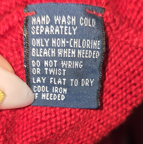 Polo Ralph Lauren Knit Sweater Red 100% Cotton Crewneck - Men’s Size XL - Picture 7 of 7